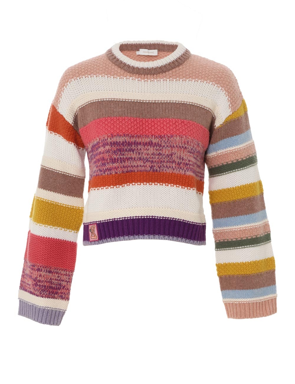 COSMIC CROPPED STRIPE SWEATER - 1