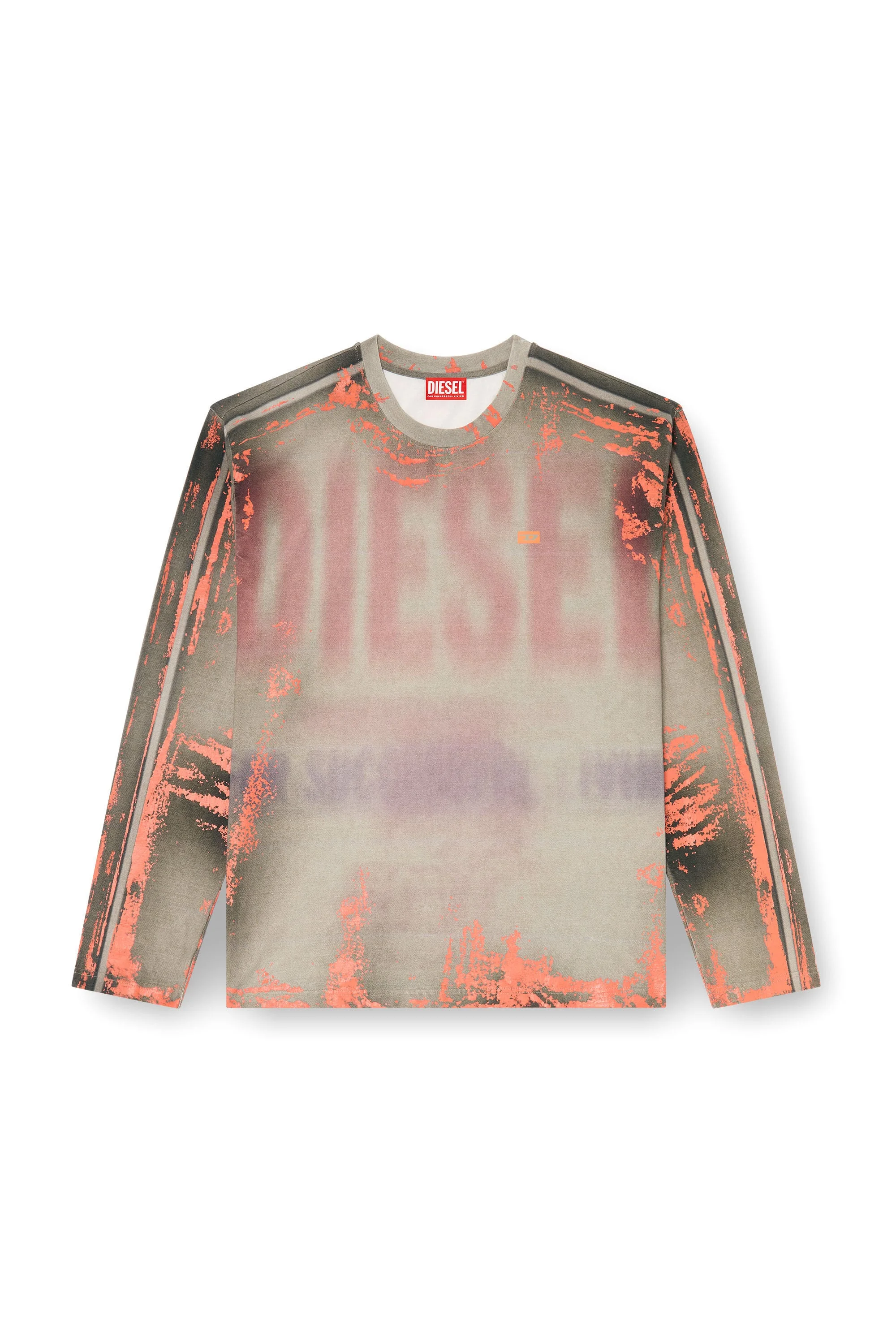 LONG-SLEEVE T-SHIRT IN CRACKED JERSEY - 1