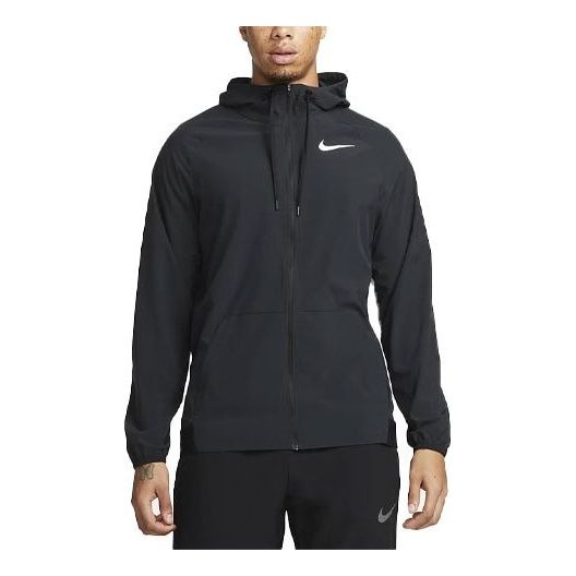 Men's Nike Solid Color Small Long Sleeves Hooded Jacket Black DM5947-011 - 1