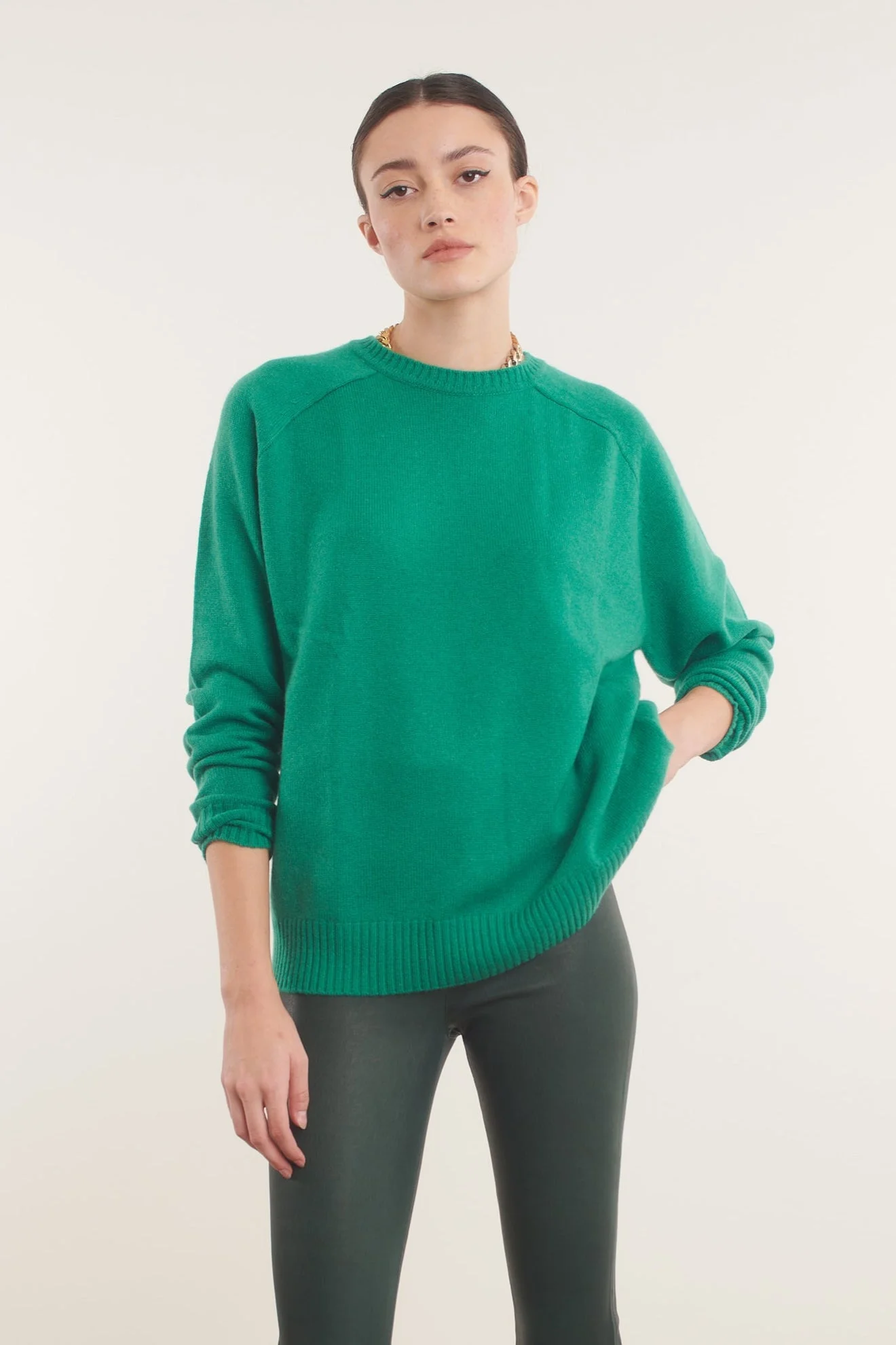 JADE CASHMERE BOYFRIEND SWEATER - 1