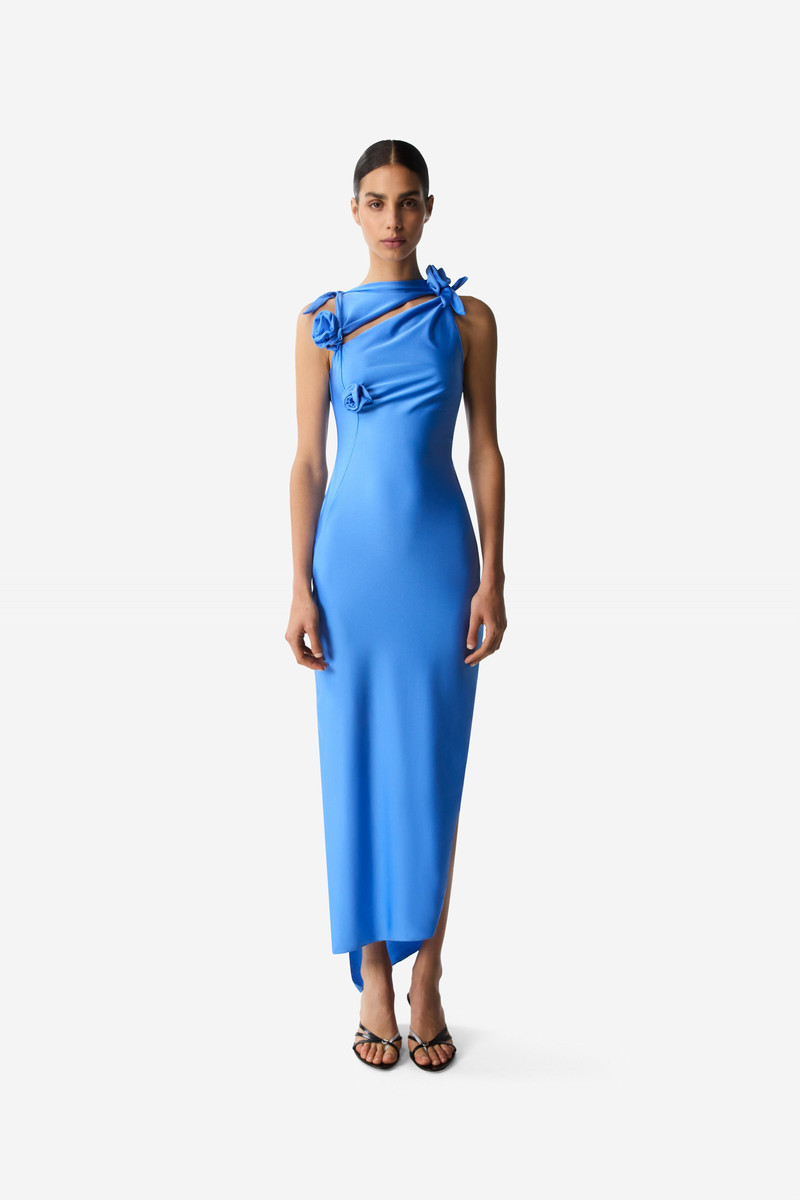Asymmetric Flower Gown - 1