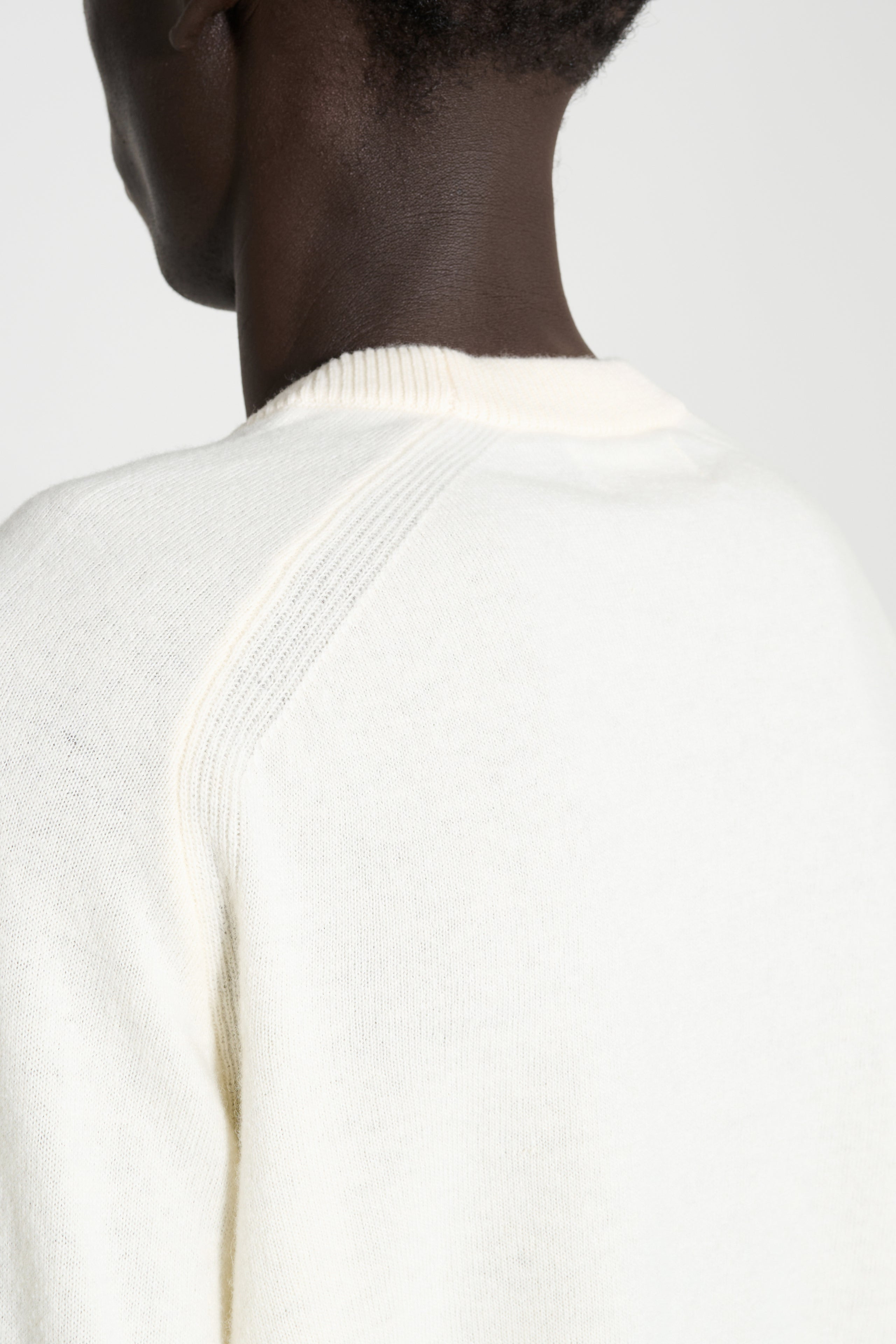 STONE ISLAND CREW NECK SWEATSHIRT IVORY - 6