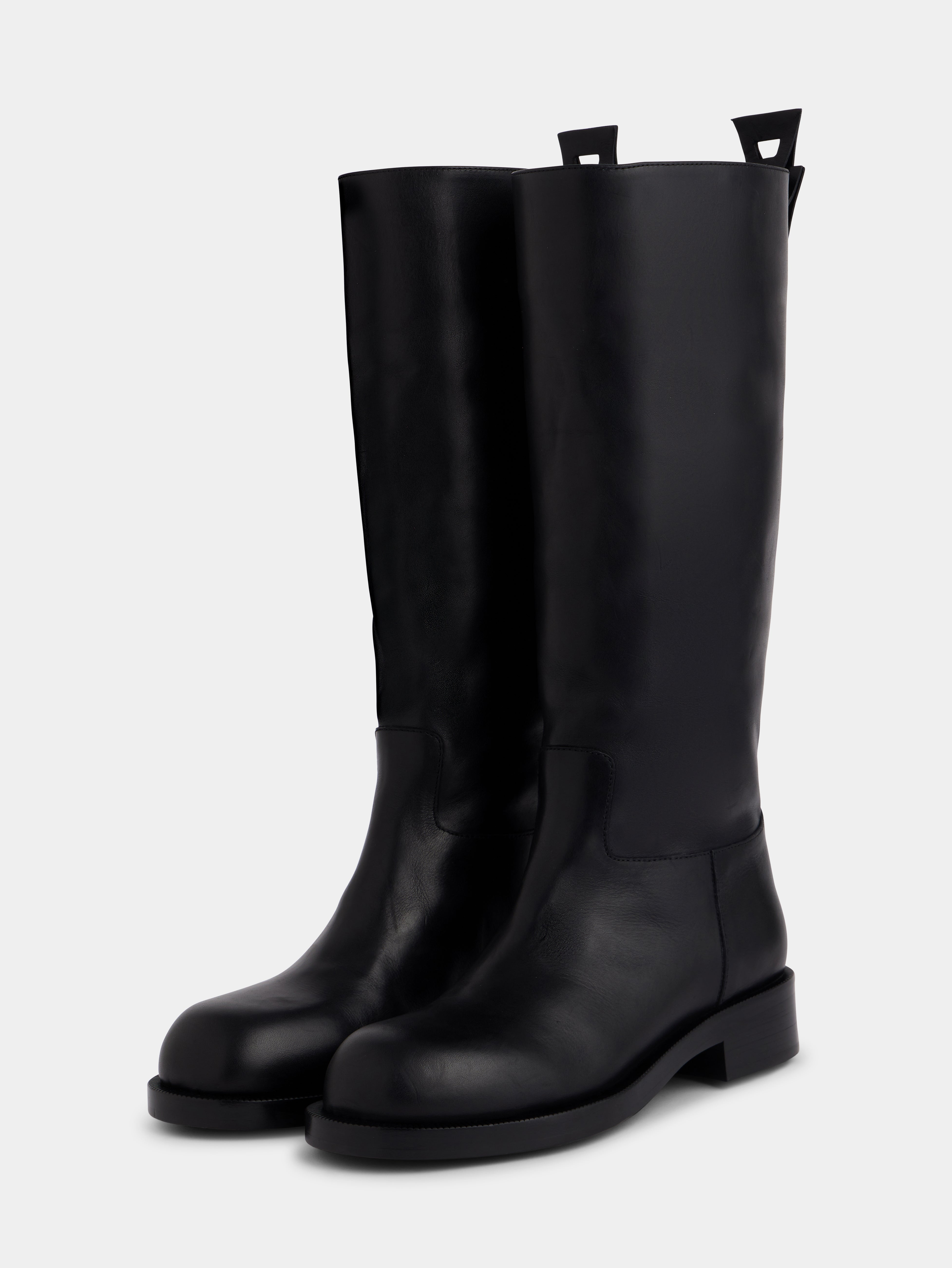 BLACK BOOTS IN SMOOTH LEATHER - 2