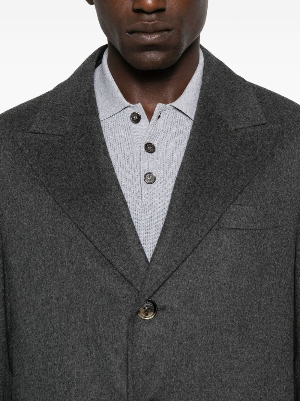 BUTTON-FASTENING FLAP-POCKET COAT - 3
