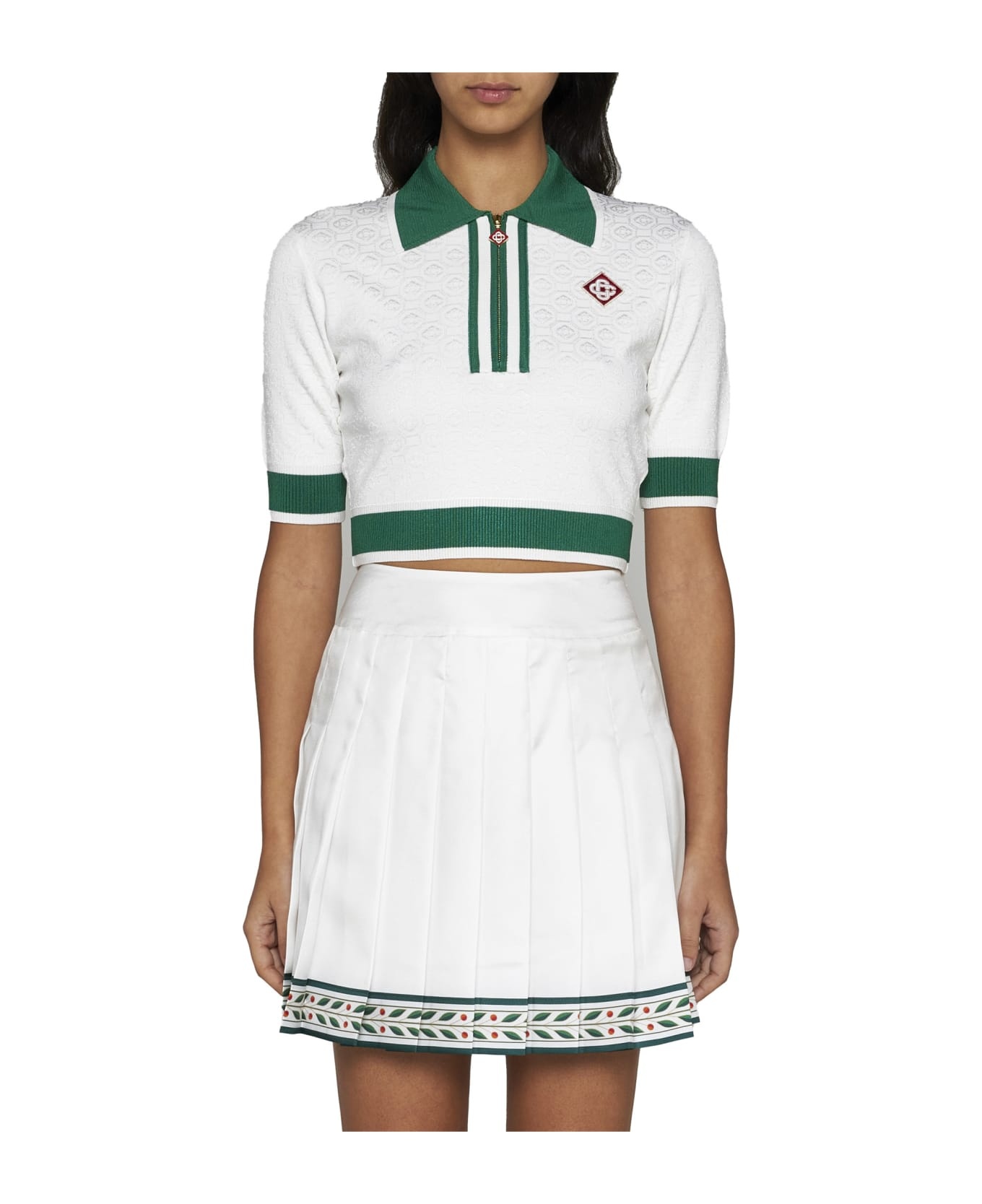 Pleated Silk Miniskirt - 3