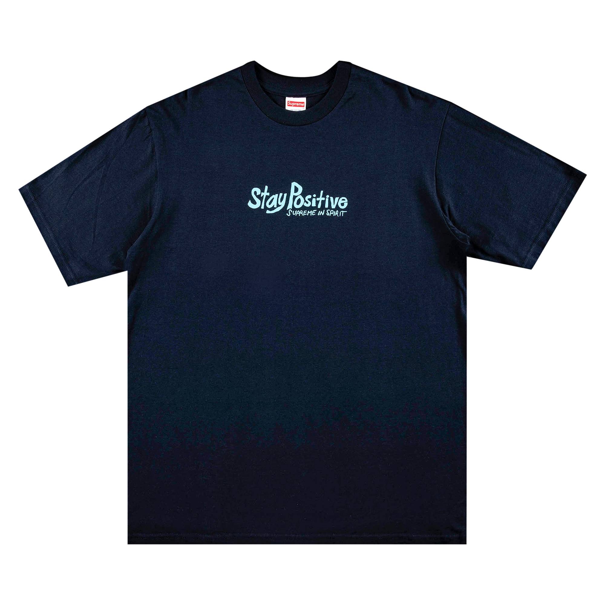 Supreme Stay Positive Tee 'Navy' - 1