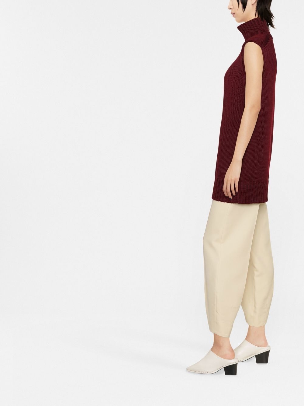 knitted high-neck vest - 3