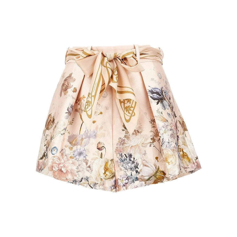 Zimmermann Valiant Floral Twill Shorts Pink - 1