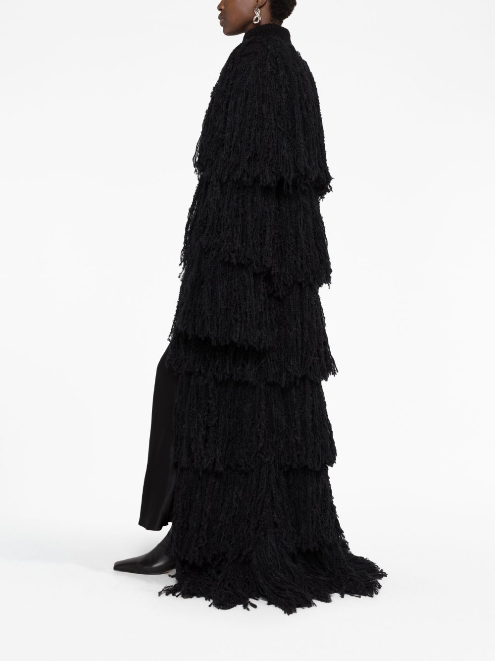 fringed long coat - 6