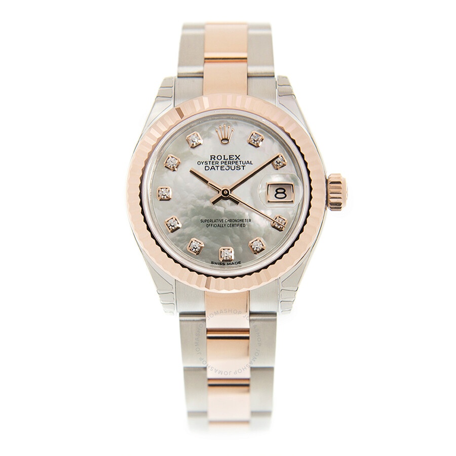 Rolex Lady Datejust Mother of Pearl Diamond Steel and 18K Everose Gold Oyster Watch 279171MDO - 2