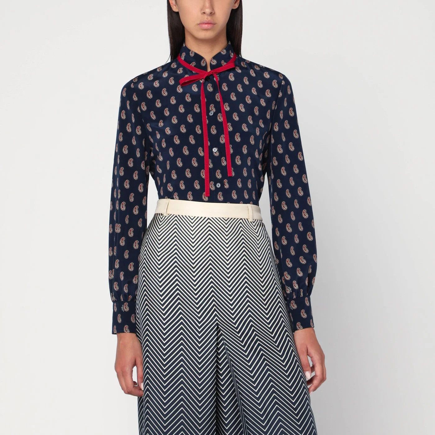 Silk shirt with Paisley print - 1