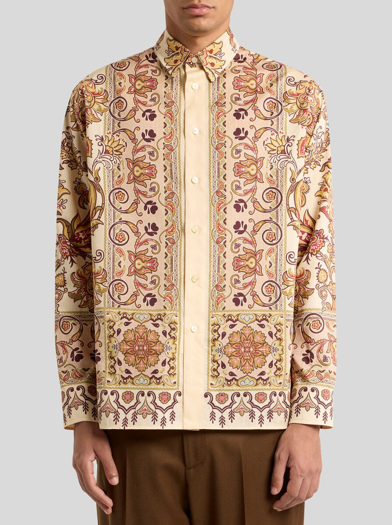 COTTON SHIRT WITH PLACED PRINT 2