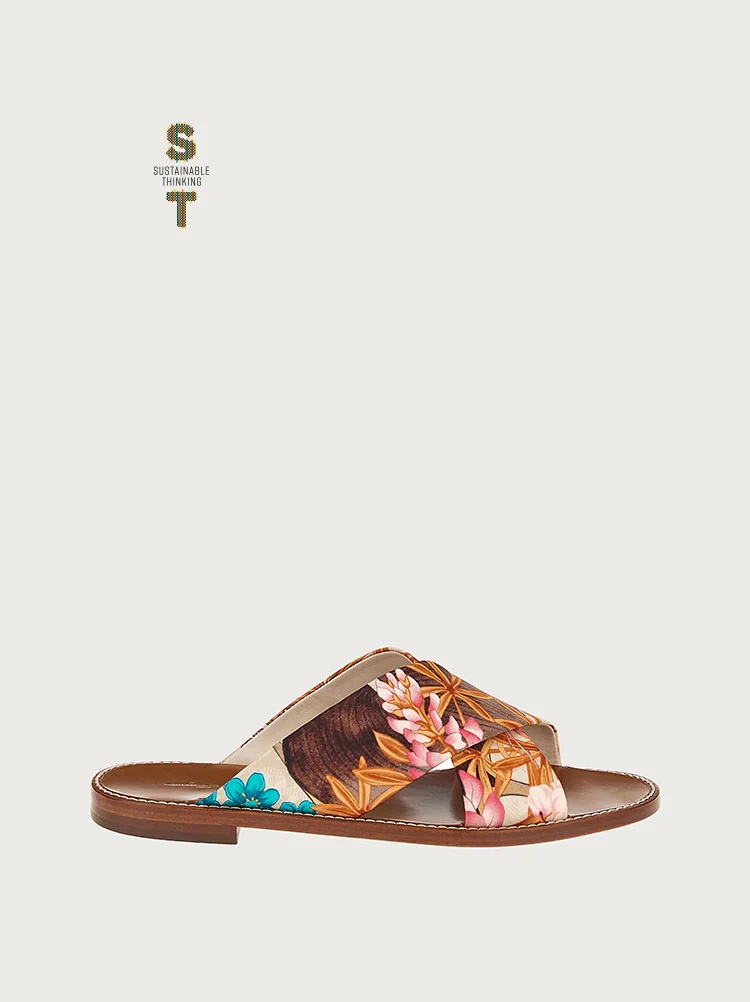 GIARDINO PRINT FLAT SANDAL - ECONYL® NYLON - 1