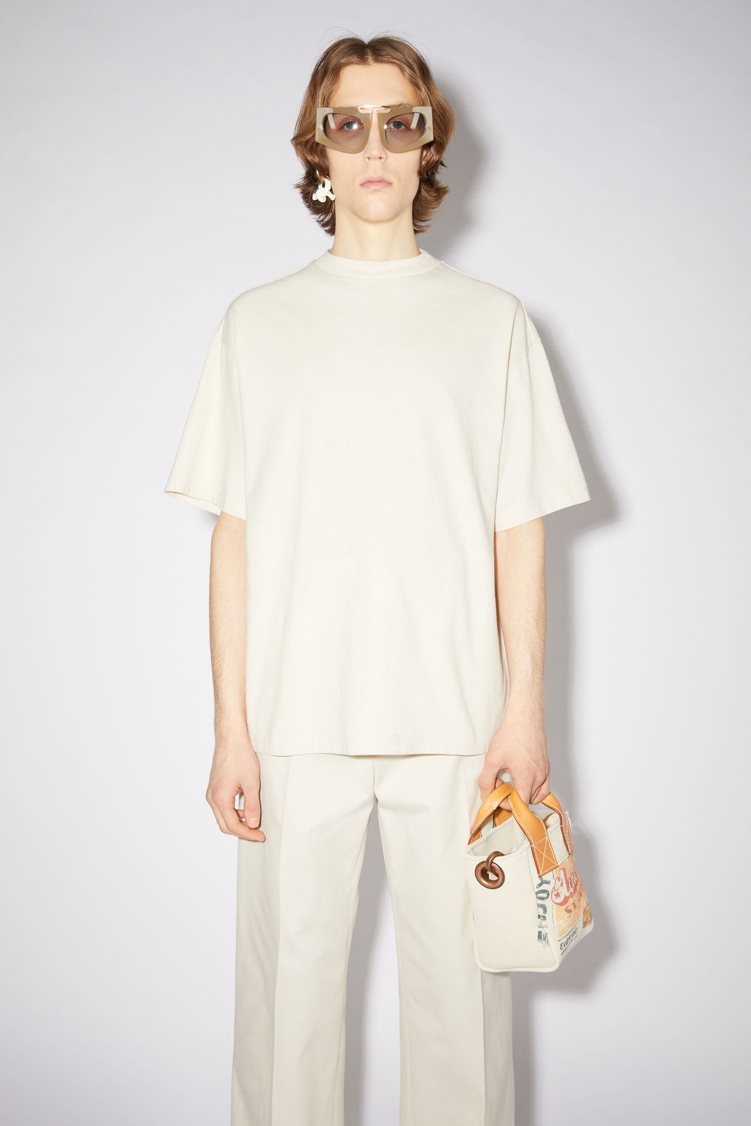 Oversized t-shirt - Ecru/peach - 3