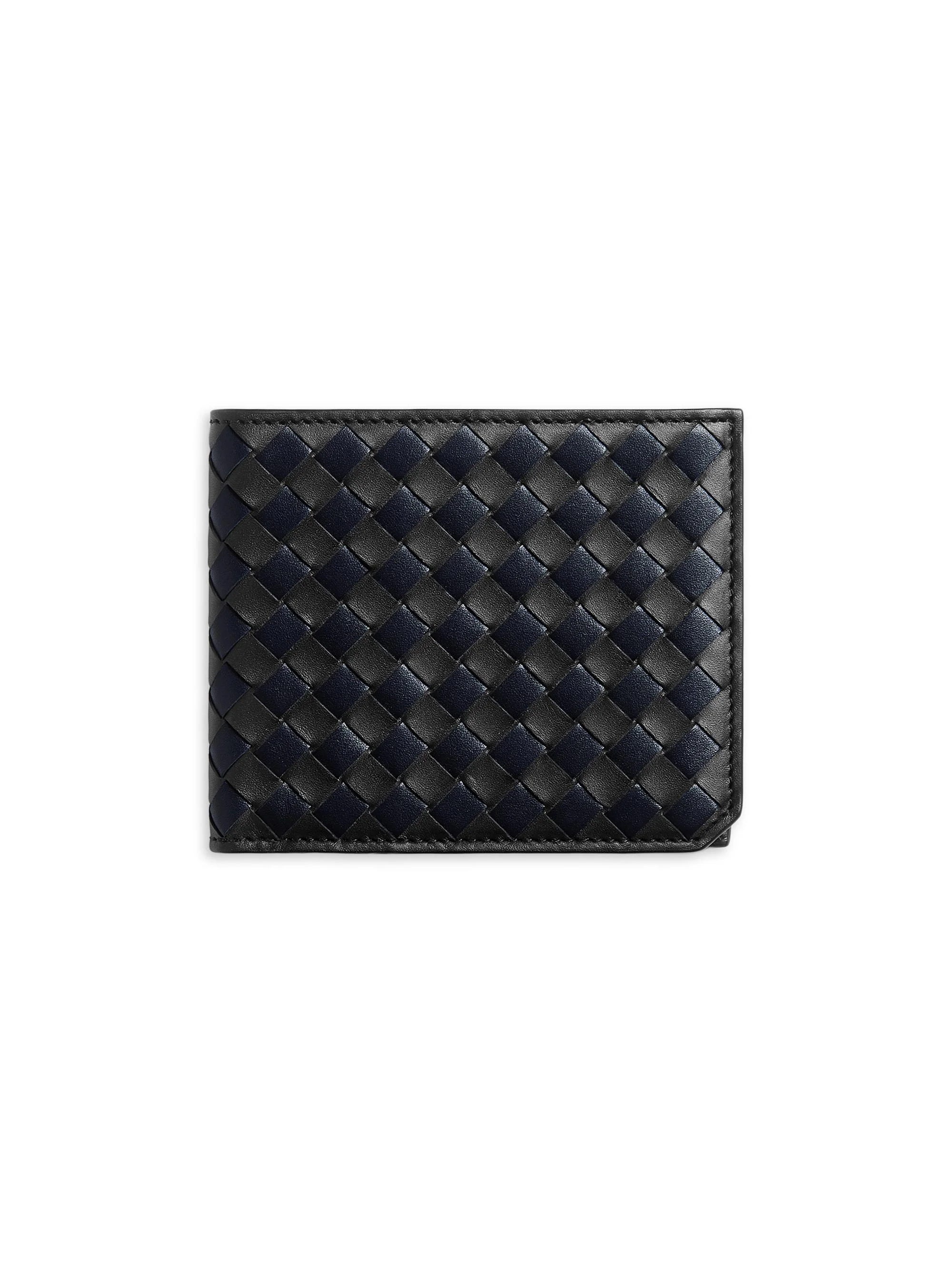 Men's Intrecciato Piccolo Leather Bifold Wallet - Midnight - 1