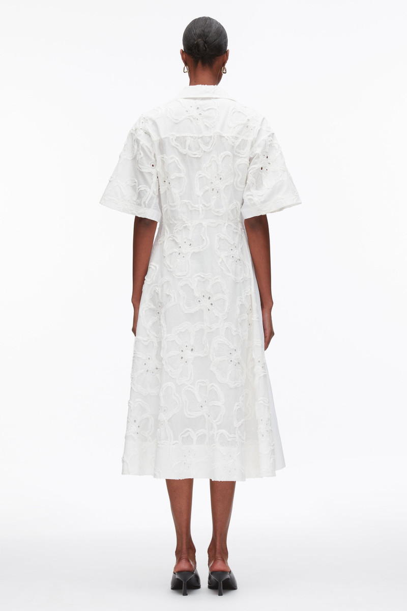 Embroidered Midi Shirt Dress 3