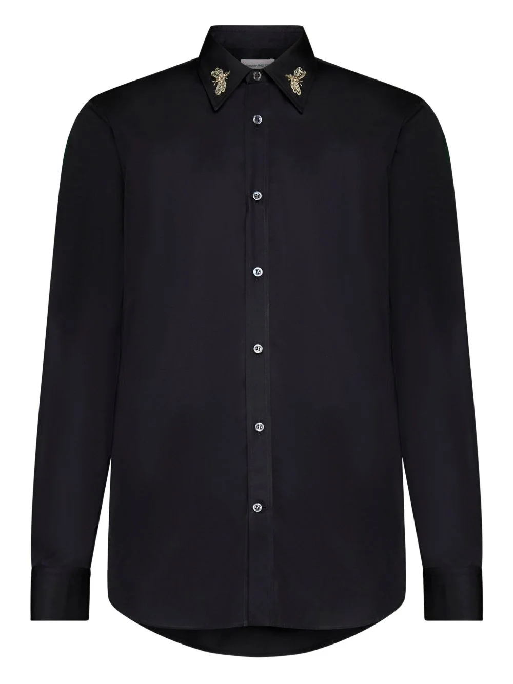 Dragonfly-embroidered cotton shirt - 1