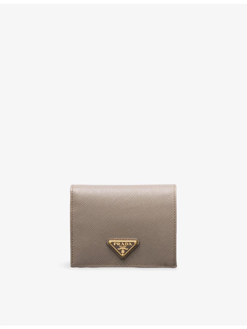Logo-plaque small saffiano leather wallet - 1