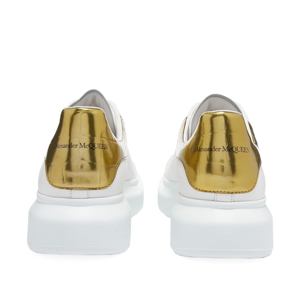 Alexander McQueen Metallic Printed Croc Heel Tab Wedge Sole Sneaker - 3