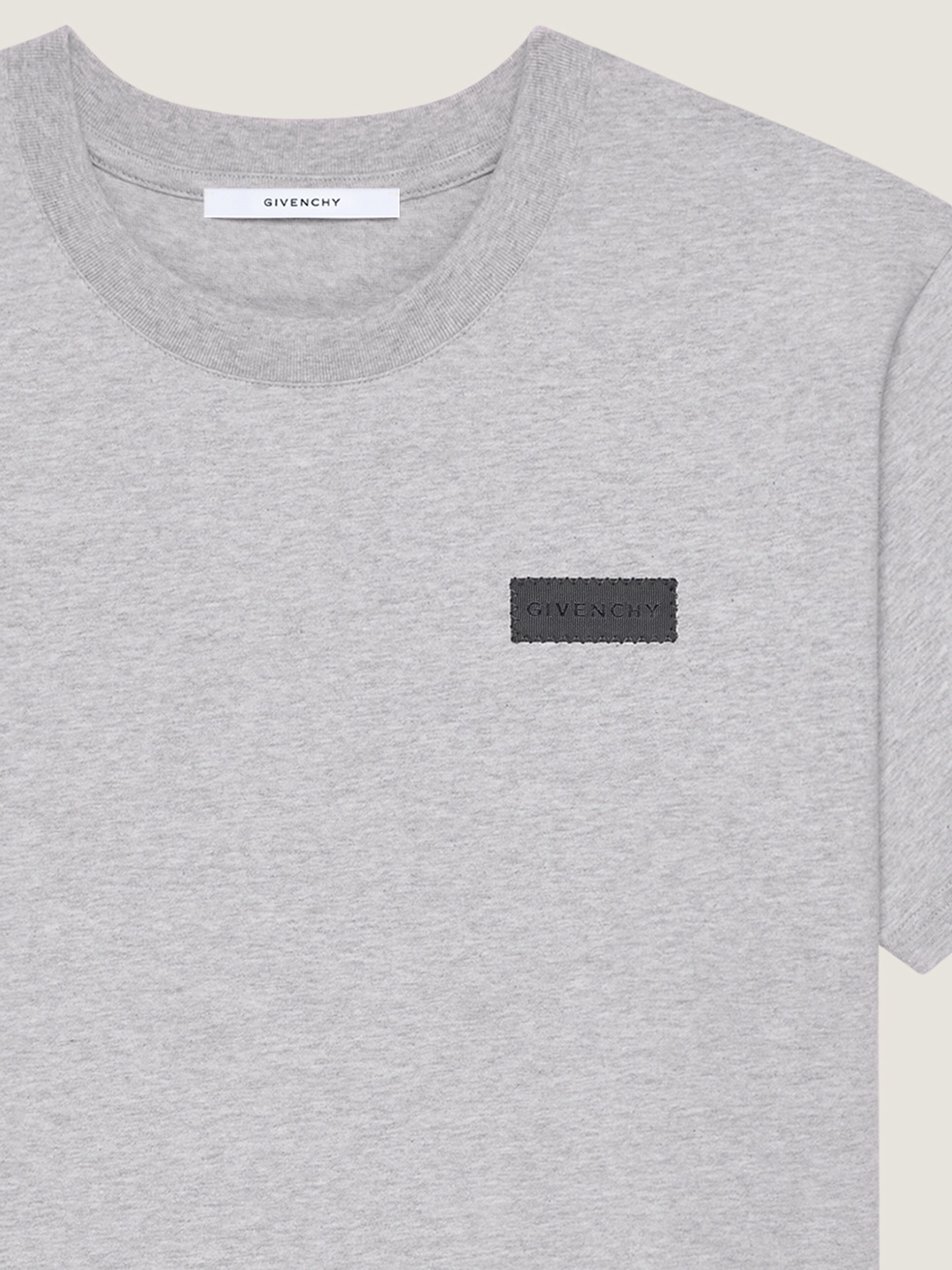 T-SHIRT IN COTTON WITH GIVENCHY PATCH - 3
