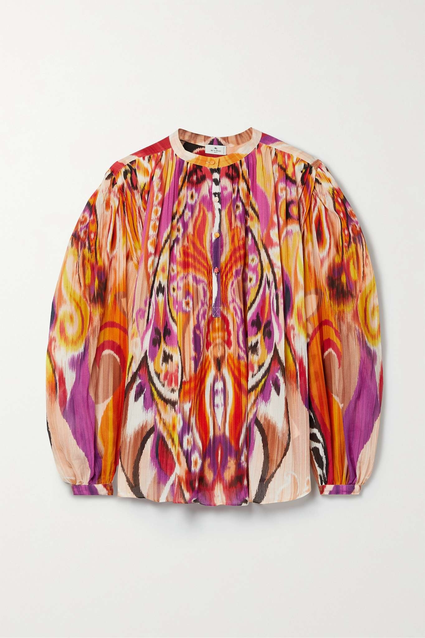 Printed cotton-crepon blouse - 1