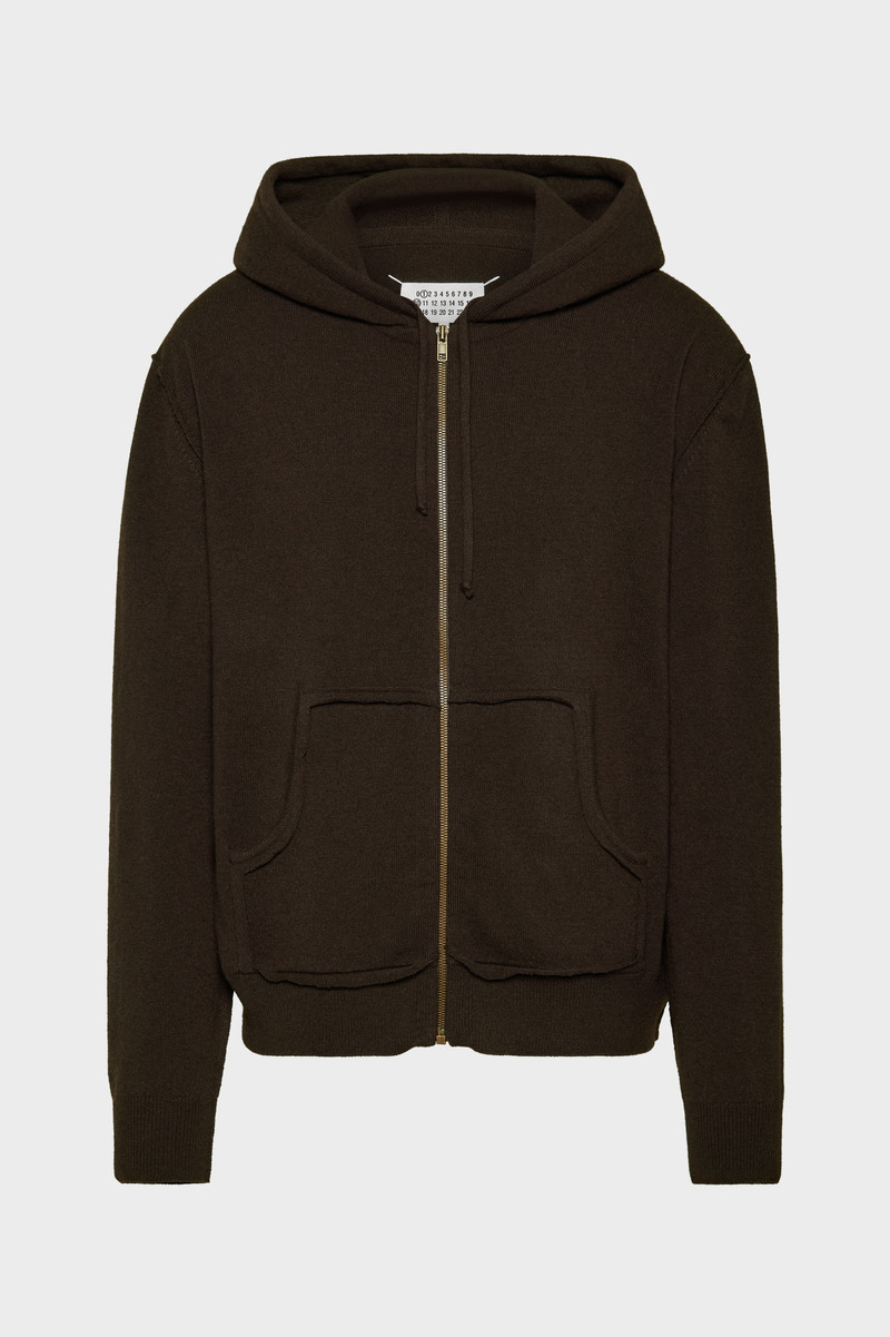 모직과 캐시미어-블렌드 Zip-Up Hoodie 1