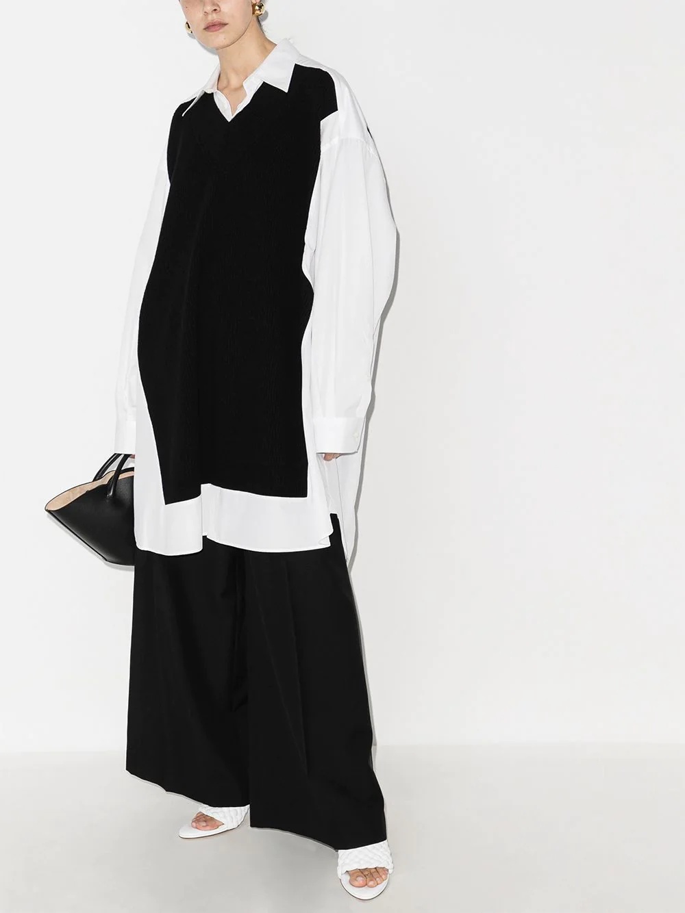 panelled shirt dress - 2