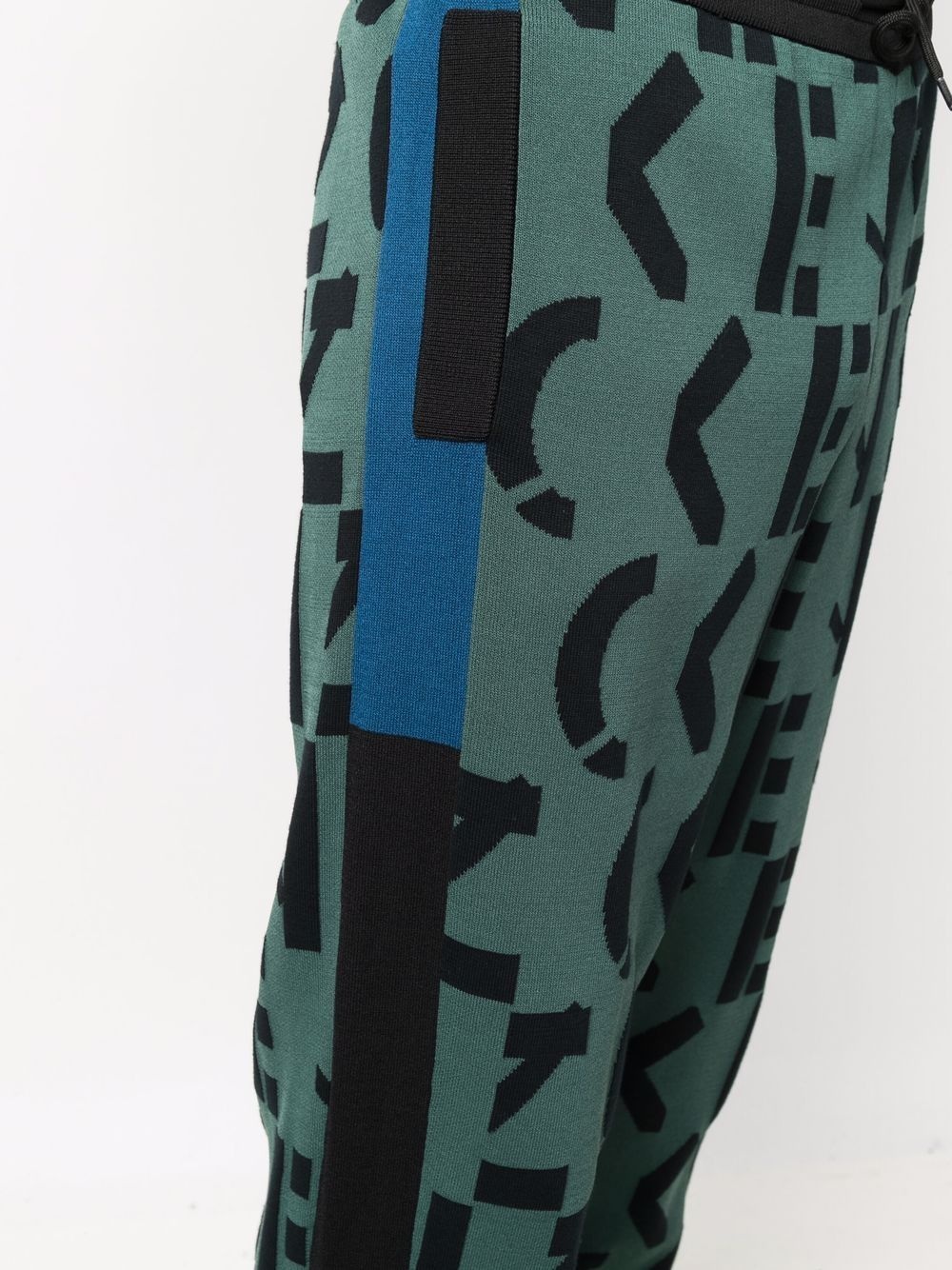 logo-knit straight-leg joggers - 5
