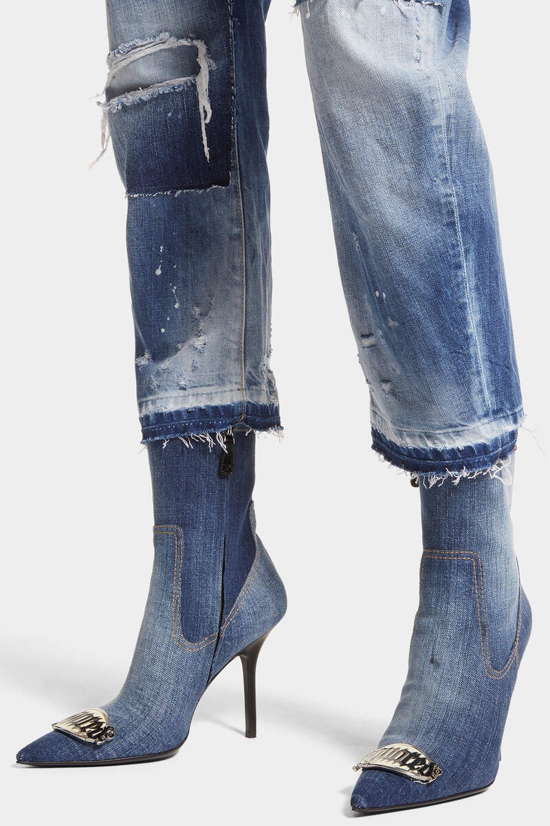 GOTHIC DSQUARED2 HEELED ANKLE BOOTS - 6