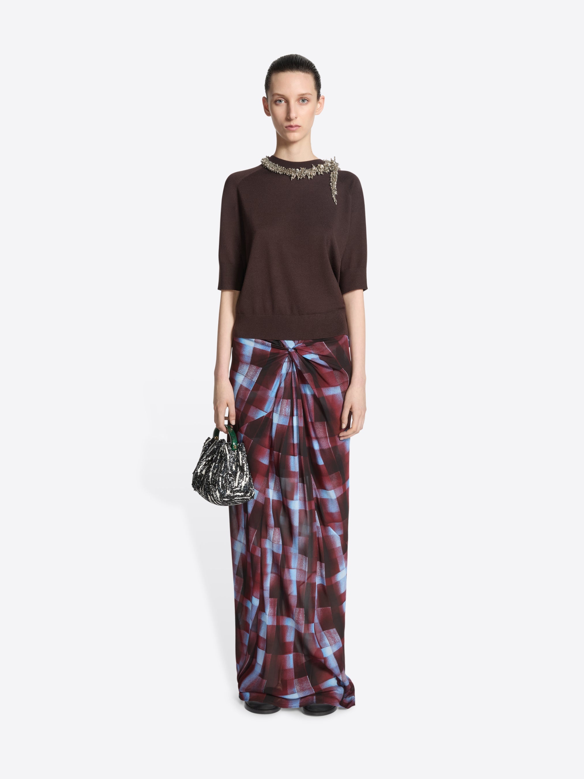 LONG DRAPED SKIRT - 2