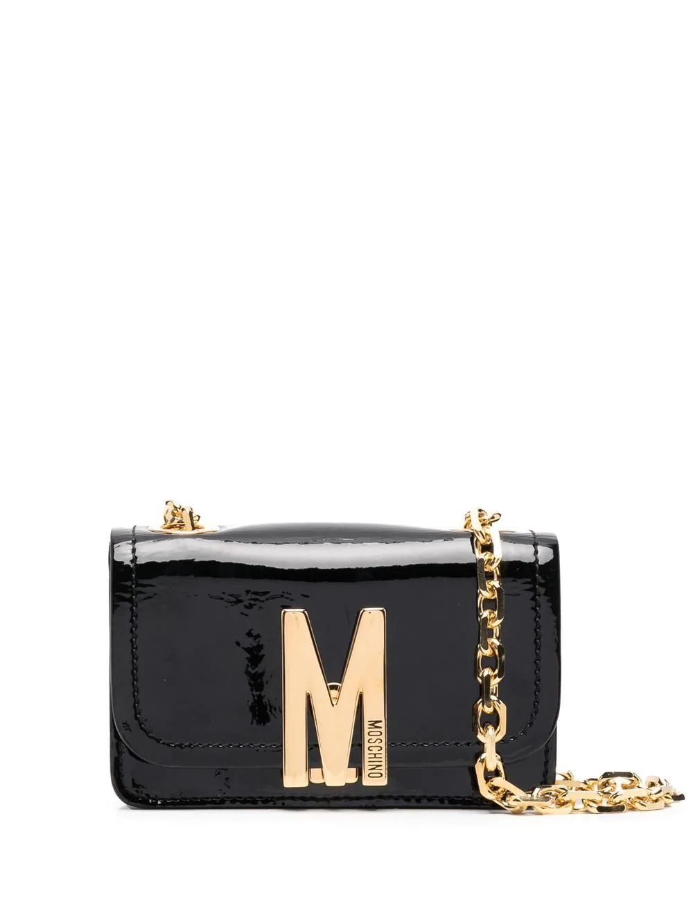 logo-plaque leather crossbody bag - 1