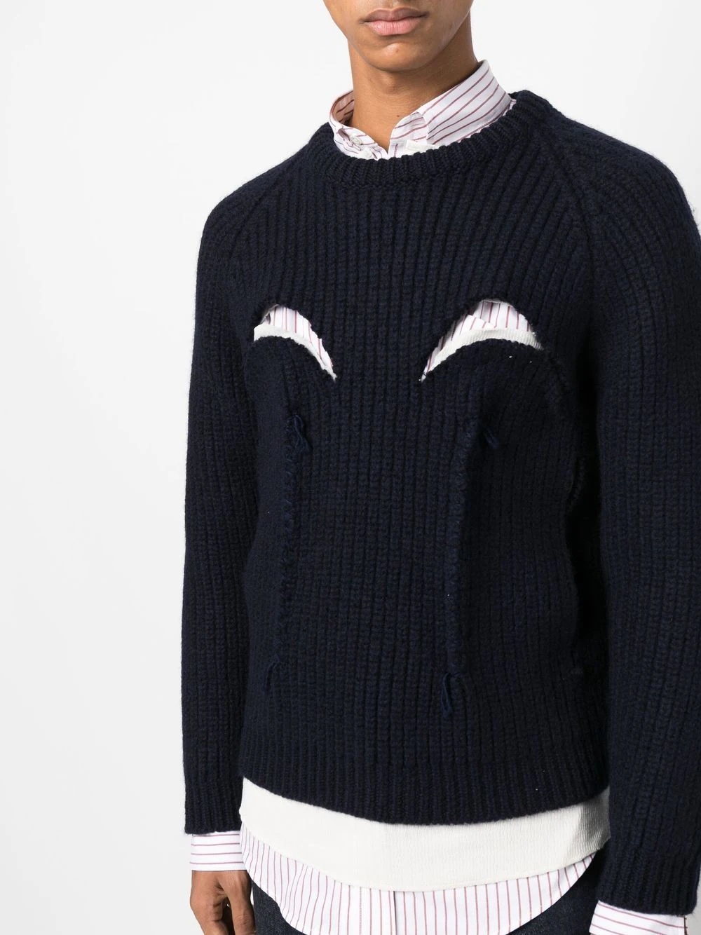 chunky-knit cut-out jumper - 6