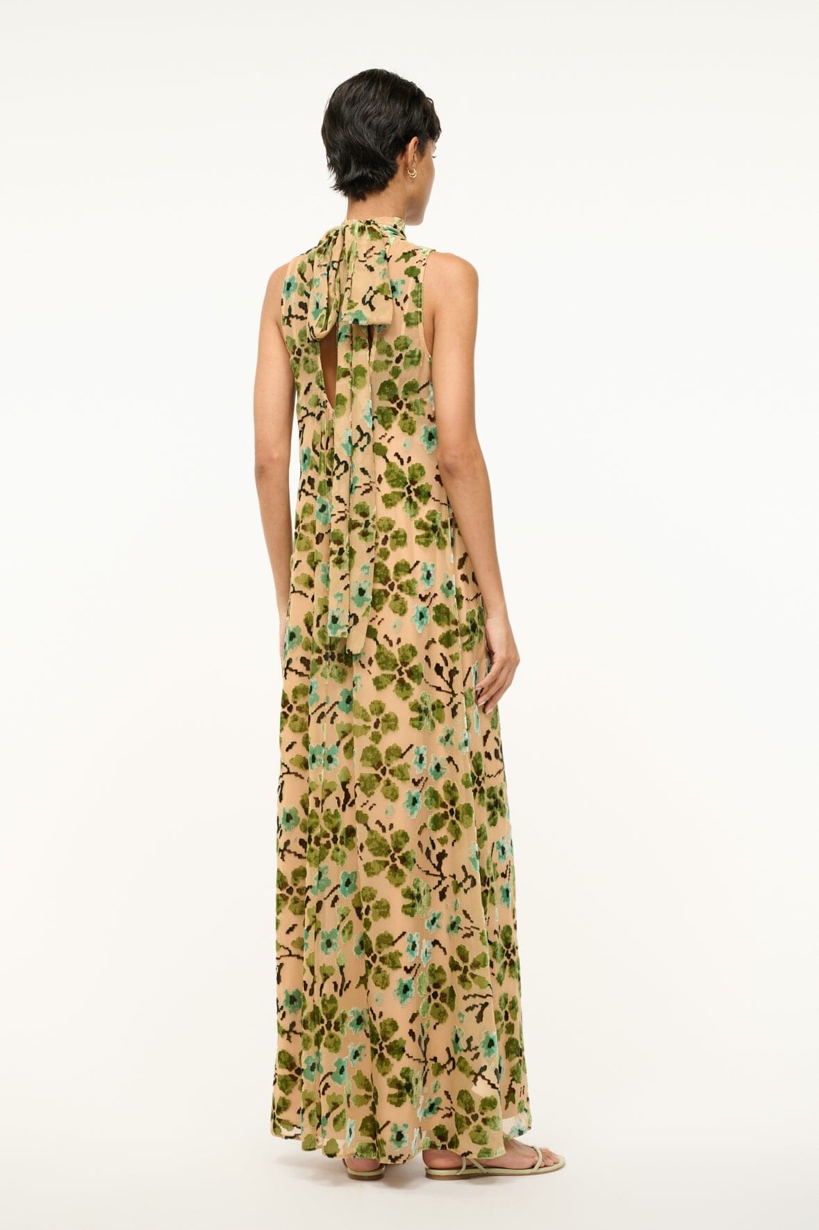 STAUD ALBEE DRESS MOSS FLORAL TAPESTRY - 6