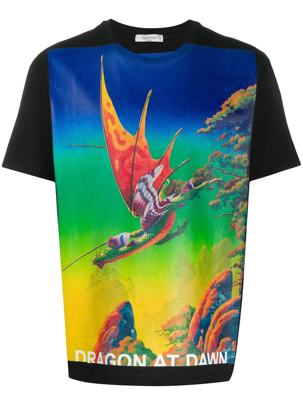 Dragon's Garden print T-shirt - 1