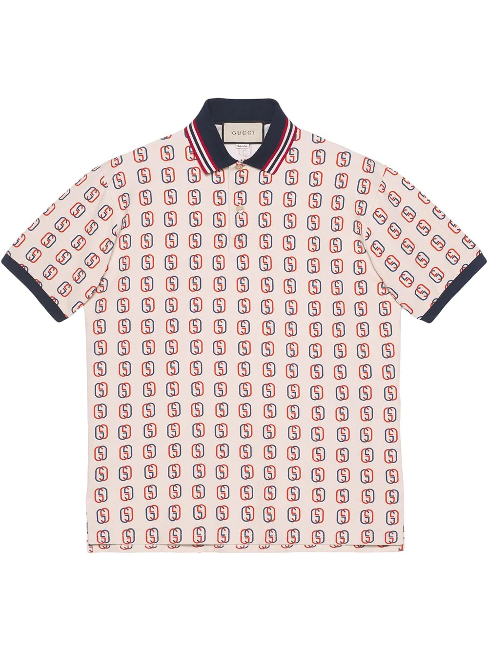 Oversize polo with Interlocking G print - 1