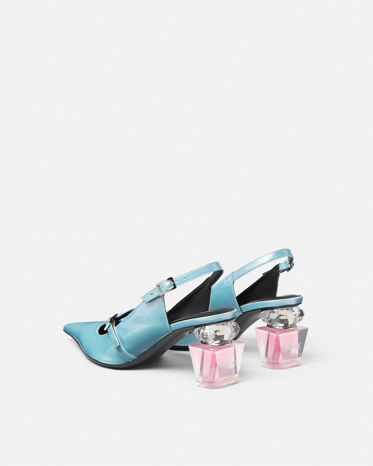 Bright Crystal Patent Slingback Pumps 70 mm - 4