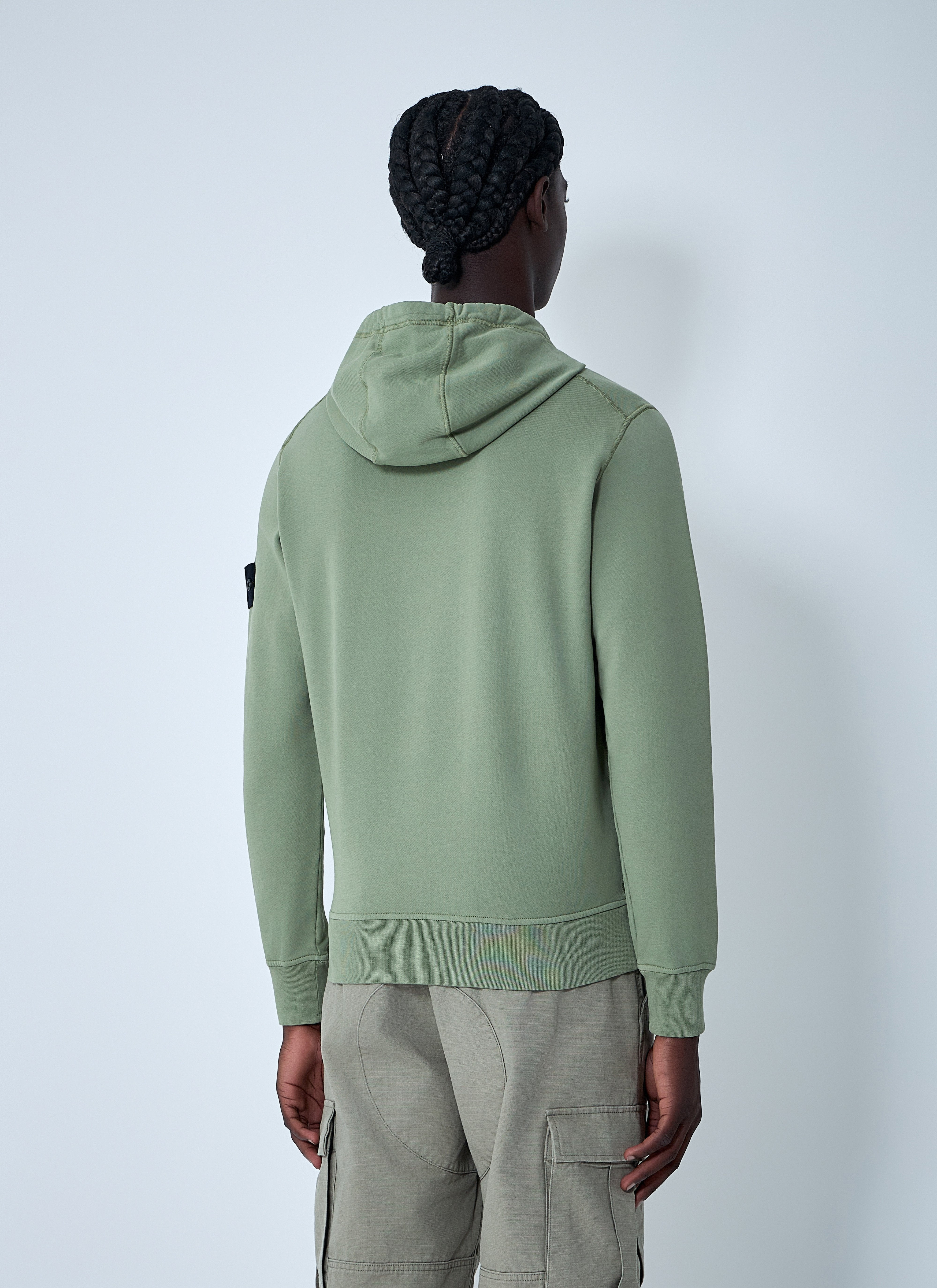 Stone Island Men Logo Motif Hooded Sweatshirt - 4