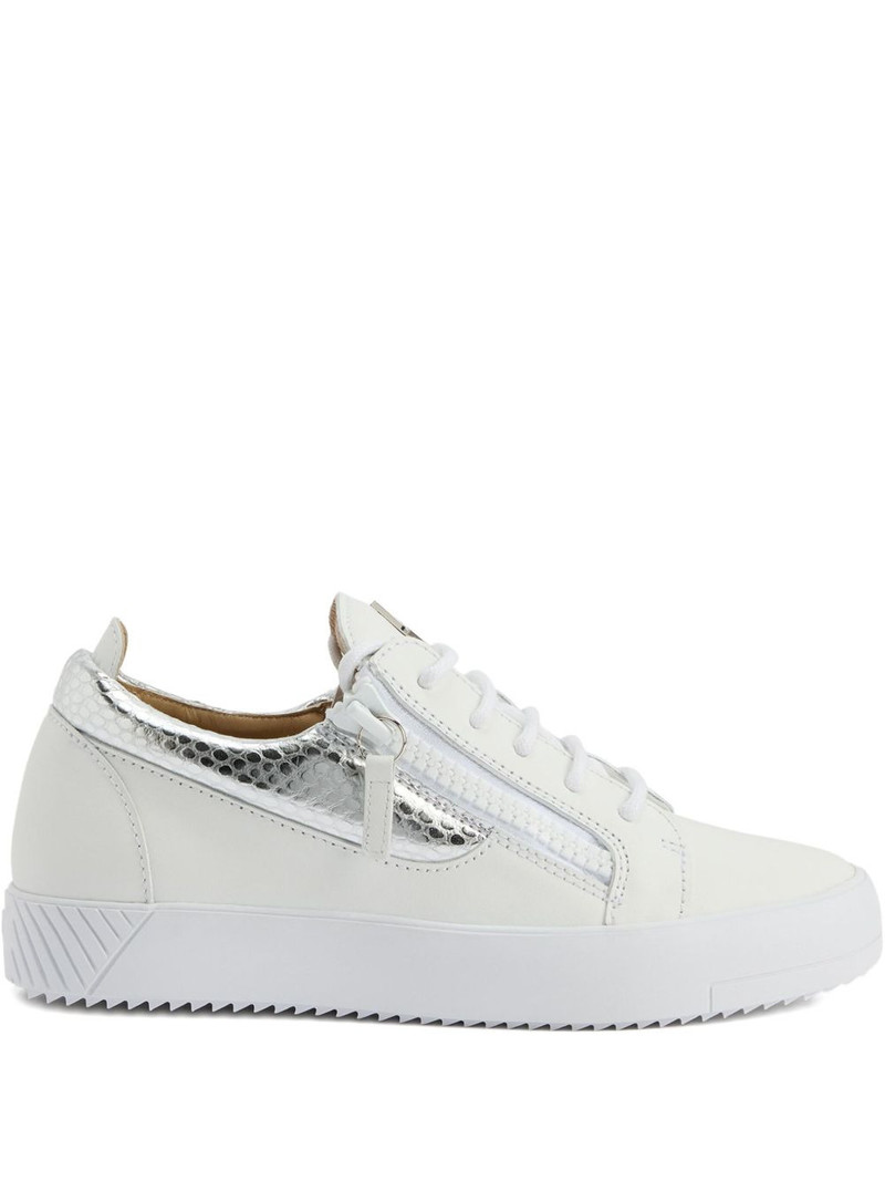 Gail zip-detail leather sneakers 1