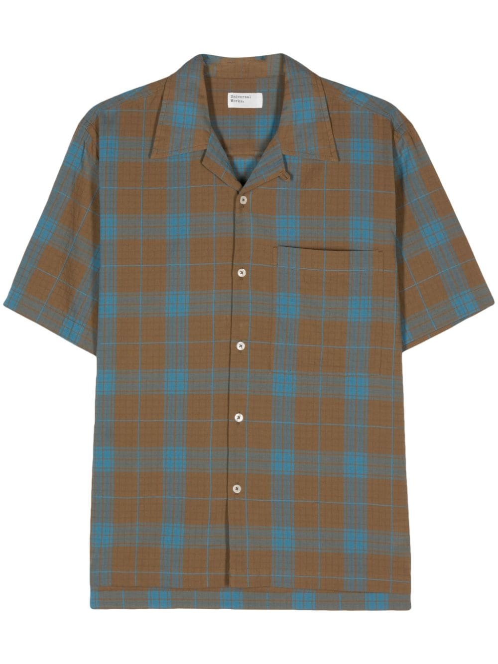 Camp check-pattern cotton shirt - 1