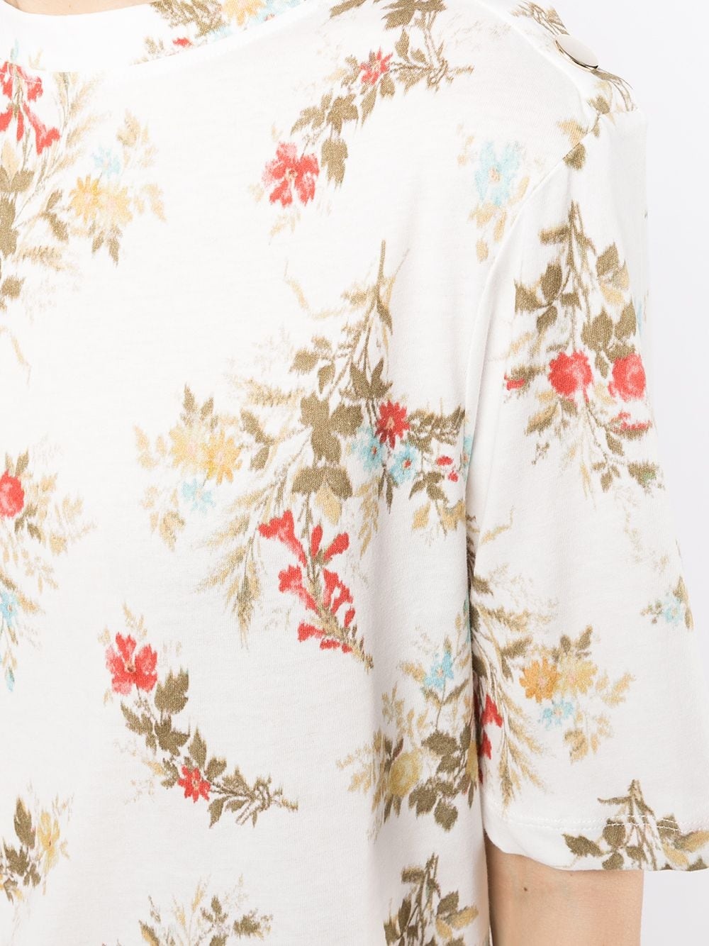 floral-print cotton T-shirt - 5
