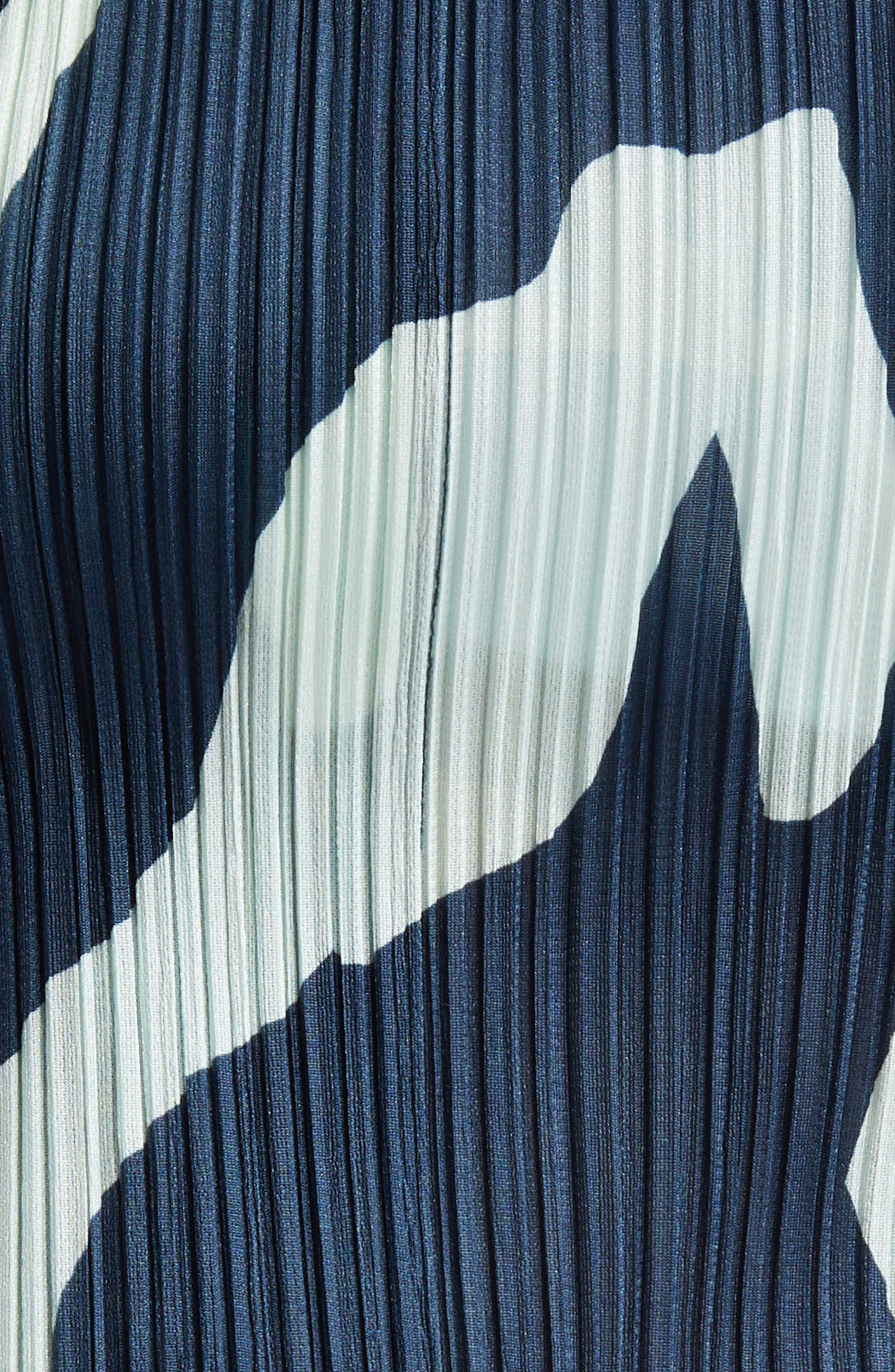 Pleats Please Issey Miyake Refraction Print Pleated Pants in Grayish Navy at Nordstrom - 6