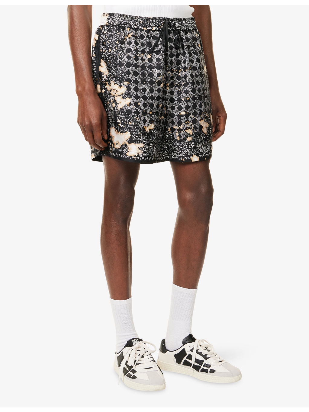Monogram Drawstring Silk Shorts - 3