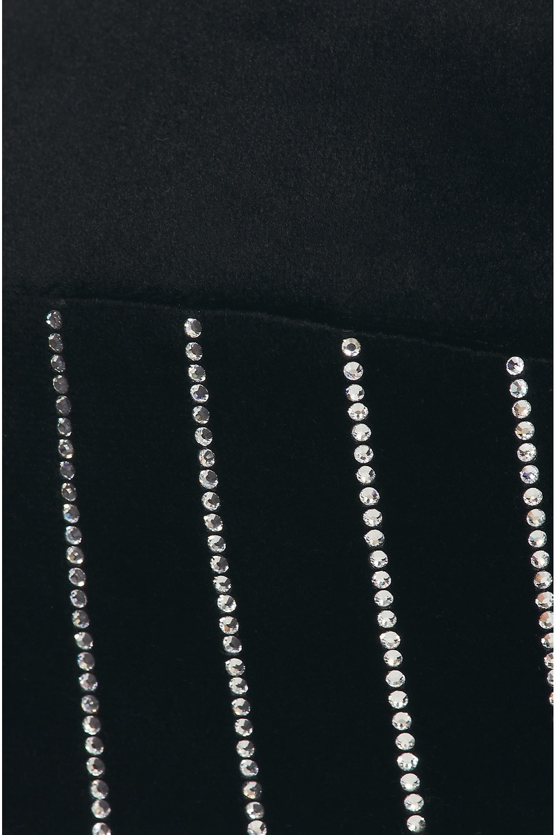 ALEX PERRY Crystal Velvet Bra Top outlook