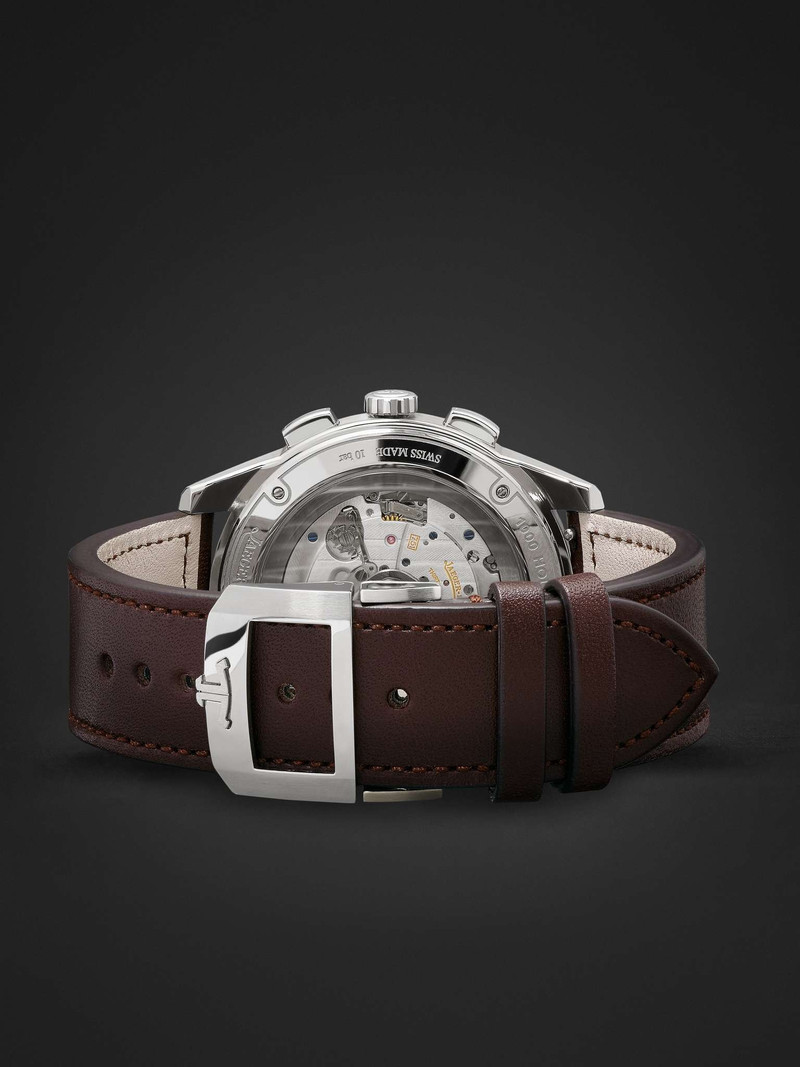 Polaris Automatic Chronograph 42mm Stainless Steel and Leather Watch, Ref. No. 9028480 7