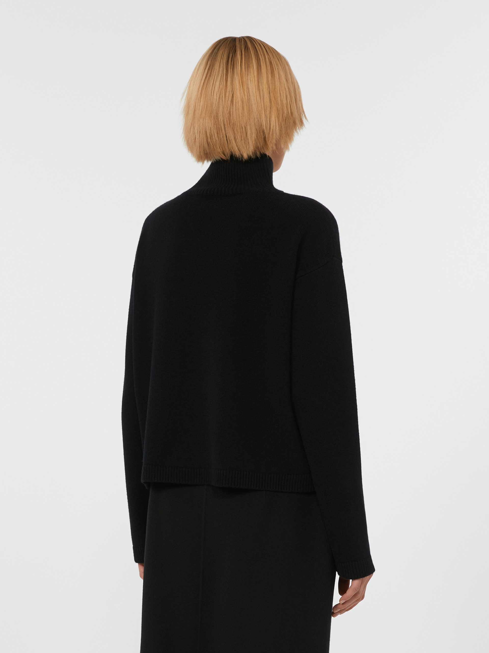 MATTEO Wool and cashmere cropped polo-neck sweater - 4