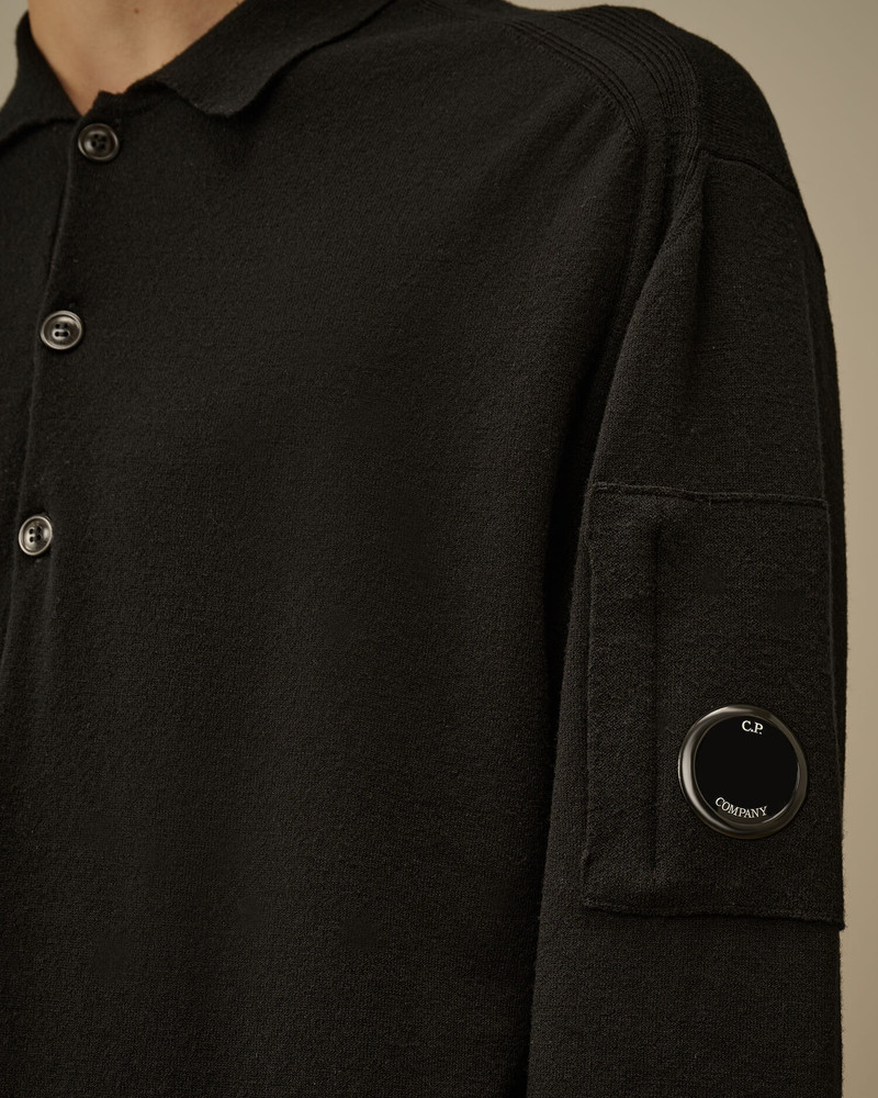 Extrafine Merino Wool Polo Sweater 5