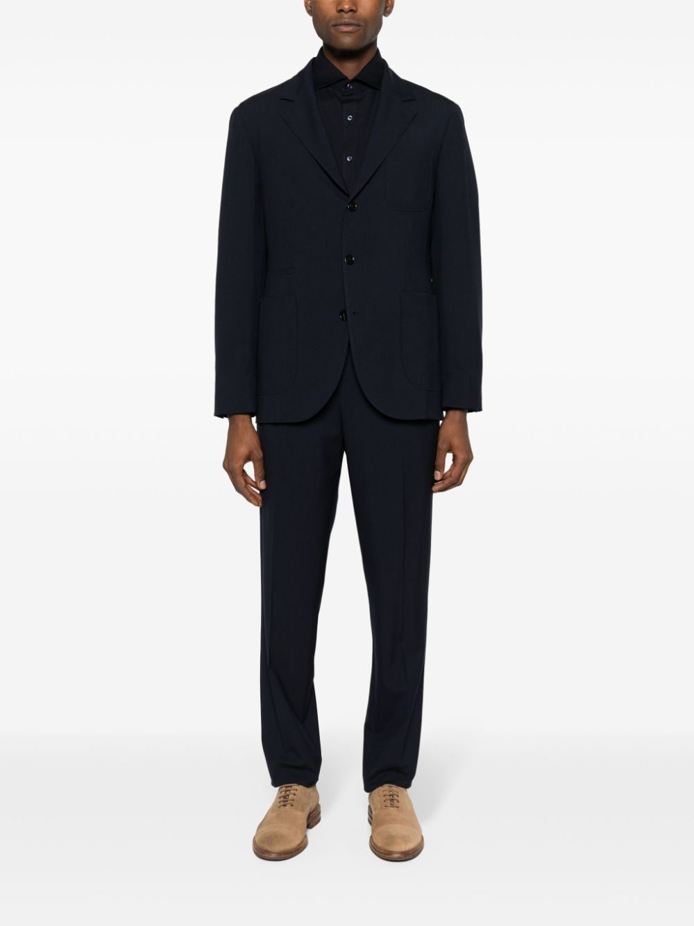spread-collar cotton shirt - 2