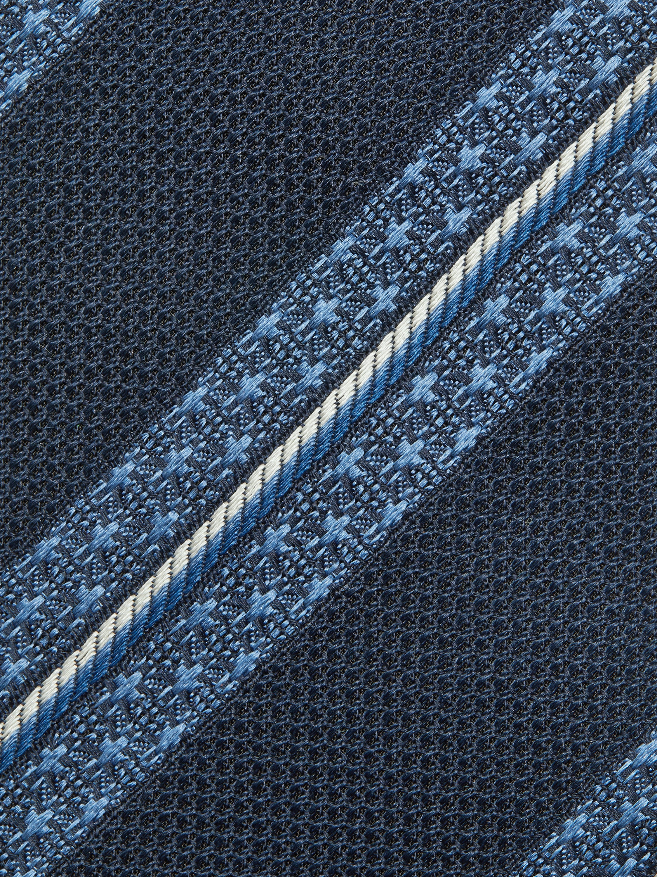 DARK BLUE SILK TIE - 2