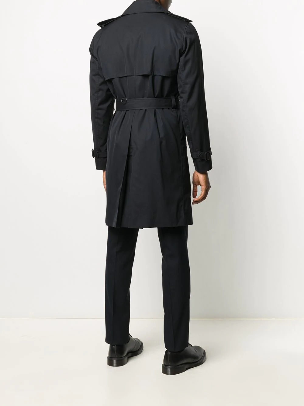 knee-length trench coat - 4