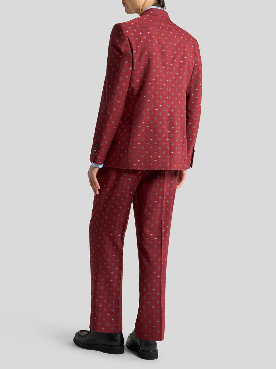 DOUBLE-BREASTED ARCHIVE TIE JACQUARD BLAZER - 4